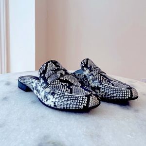 Circus by Sam Edelman - Harding Snakeskin Embossed Penny Loafer Mule